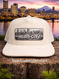 Weird city leather patch hat