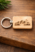 Pacific Northwest engraved wood key chains