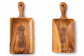 Matching Engraved Acacia Serving Tray Set – Handcrafted Floral Mandala Design (Set of 2)